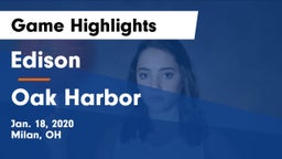 Edison  vs Oak Harbor  Game Highlights - Jan. 18, 2020