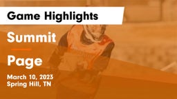 Summit  vs Page  Game Highlights - March 10, 2023