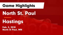North St. Paul  vs Hastings  Game Highlights - Feb. 5, 2018