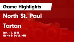 North St. Paul  vs Tartan  Game Highlights - Jan. 13, 2018