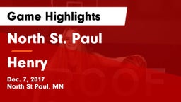 North St. Paul  vs Henry  Game Highlights - Dec. 7, 2017