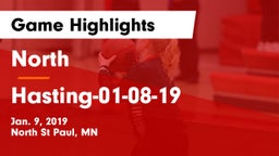 North  vs Hasting-01-08-19 Game Highlights - Jan. 9, 2019