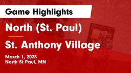 North (St. Paul)  vs St. Anthony Village  Game Highlights - March 1, 2023