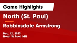 North (St. Paul)  vs Robbinsdale Armstrong  Game Highlights - Dec. 12, 2023