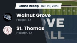 Recap: Walnut Grove  vs. St. Thomas  2023