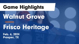 Walnut Grove  vs Frisco Heritage  Game Highlights - Feb. 6, 2024