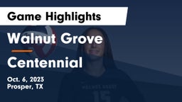 Walnut Grove  vs Centennial  Game Highlights - Oct. 6, 2023