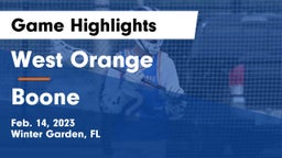 West Orange  vs Boone  Game Highlights - Feb. 14, 2023
