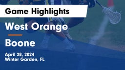 West Orange  vs Boone  Game Highlights - April 28, 2024