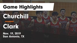 Churchill  vs Clark  Game Highlights - Nov. 19, 2019