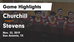 Churchill  vs Stevens  Game Highlights - Nov. 22, 2019