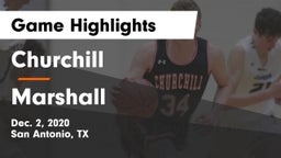 Churchill  vs Marshall  Game Highlights - Dec. 2, 2020