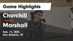 Churchill  vs Marshall  Game Highlights - Feb. 11, 2023