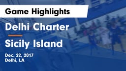 Delhi Charter  vs Sicily Island  Game Highlights - Dec. 22, 2017