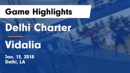 Delhi Charter  vs Vidalia Game Highlights - Jan. 13, 2018