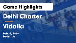 Delhi Charter  vs Vidalia Game Highlights - Feb. 6, 2018