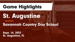 St. Augustine  vs Savannah Country Day School Game Highlights - Sept. 16, 2023