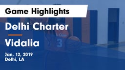 Delhi Charter  vs Vidalia Game Highlights - Jan. 12, 2019