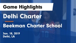 Delhi Charter  vs Beekman Charter School Game Highlights - Jan. 18, 2019