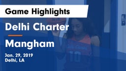 Delhi Charter  vs Mangham  Game Highlights - Jan. 29, 2019