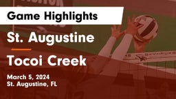 St. Augustine  vs Tocoi Creek  Game Highlights - March 5, 2024