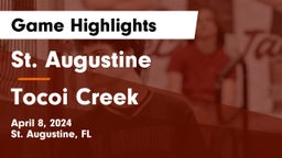 St. Augustine  vs Tocoi Creek  Game Highlights - April 8, 2024