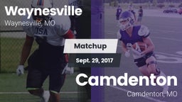 Matchup: Waynesville High Sch vs. Camdenton  2017