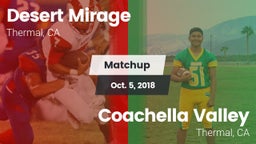 Matchup: Desert Mirage High vs. Coachella Valley  2018