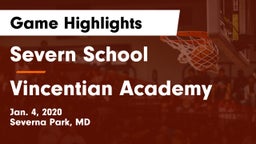 Severn School vs Vincentian Academy  Game Highlights - Jan. 4, 2020