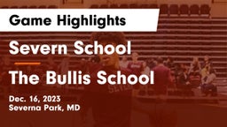 Severn School vs The Bullis School Game Highlights - Dec. 16, 2023