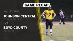 Recap: Johnson Central  vs. Boyd County  2016
