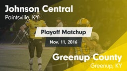 Matchup: Johnson Central vs. Greenup County  2016