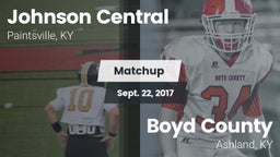 Matchup: Johnson Central vs. Boyd County  2017