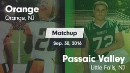 Matchup: Orange  vs. Passaic Valley  2016