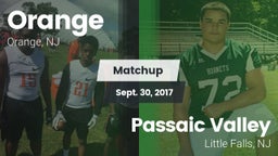 Matchup: Orange  vs. Passaic Valley  2017