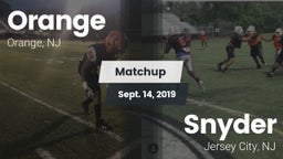 Matchup: Orange  vs. Snyder  2019