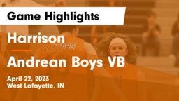Harrison  vs Andrean  Boys VB Game Highlights - April 22, 2023