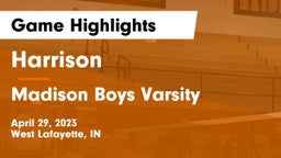 Harrison  vs Madison  Boys Varsity Game Highlights - April 29, 2023