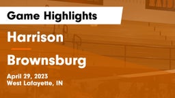 Harrison  vs Brownsburg  Game Highlights - April 29, 2023