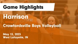 Harrison  vs Crawfordsville Boys Volleyball Game Highlights - May 13, 2023