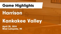 Harrison  vs Kankakee Valley  Game Highlights - April 20, 2024