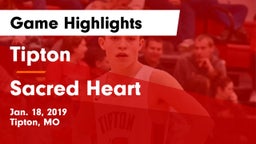 Tipton  vs Sacred Heart  Game Highlights - Jan. 18, 2019