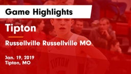Tipton  vs Russellville  Russellville MO Game Highlights - Jan. 19, 2019