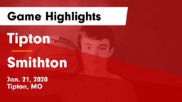 Tipton  vs Smithton Game Highlights - Jan. 21, 2020