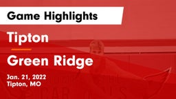 Tipton  vs Green Ridge  Game Highlights - Jan. 21, 2022