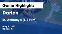 Darien  vs St. Anthony's (S.E Film) ?? Game Highlights - May 7, 2022