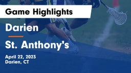 Darien  vs St. Anthony's  Game Highlights - April 22, 2023