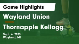 Wayland Union  vs Thornapple Kellogg  Game Highlights - Sept. 6, 2023