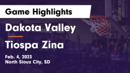 Dakota Valley  vs Tiospa Zina  Game Highlights - Feb. 4, 2023