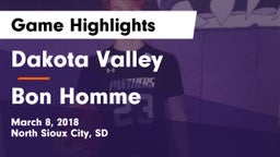 Dakota Valley  vs Bon Homme  Game Highlights - March 8, 2018